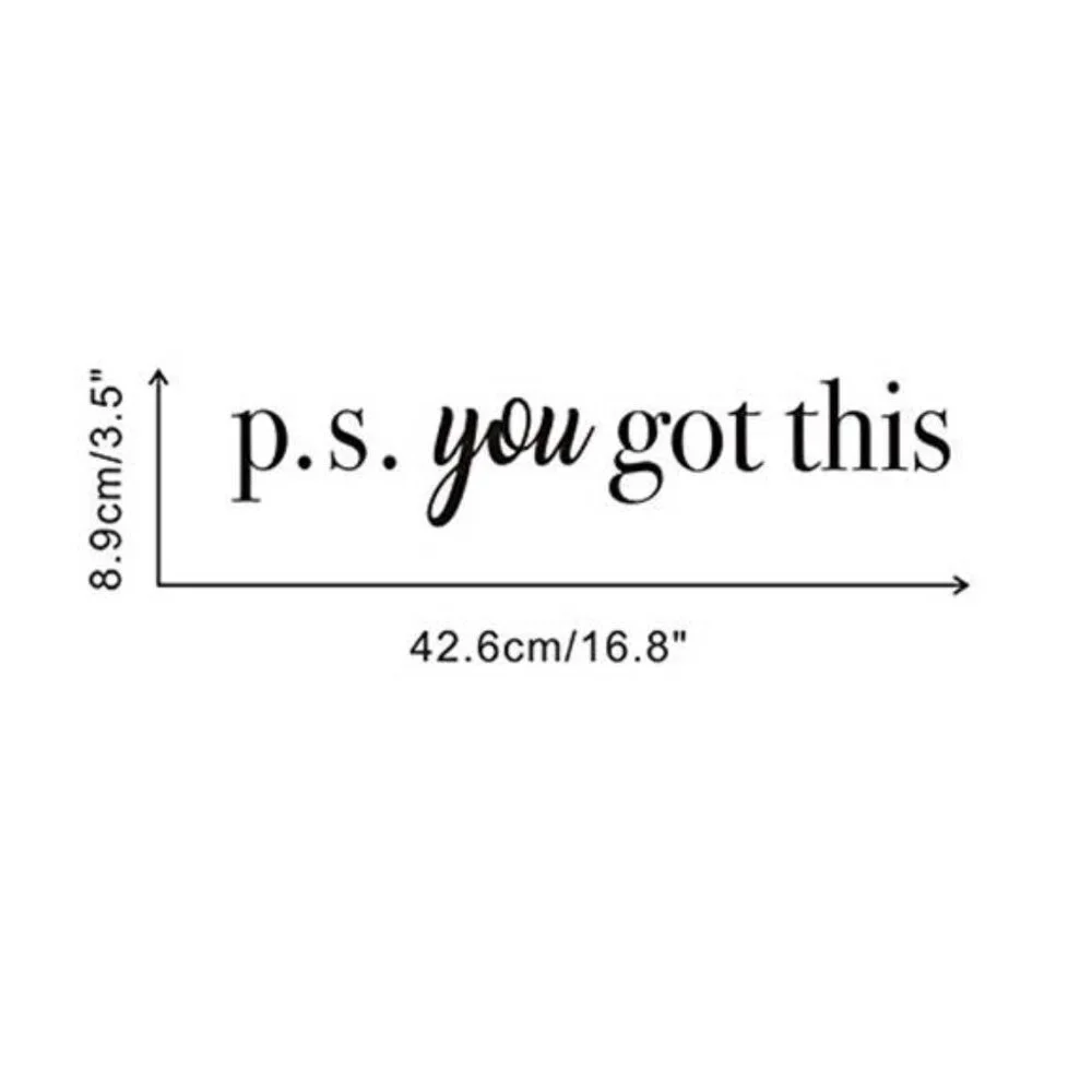 You Got This Wall Decal Inspirational Quote Mirror Sticker Motivational Vinyl
